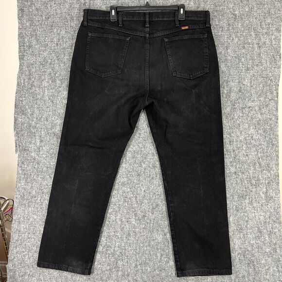 Rustler Jeans Men 40 Black Classic Regular Fit Workwear Casual - Picture 2 of 10